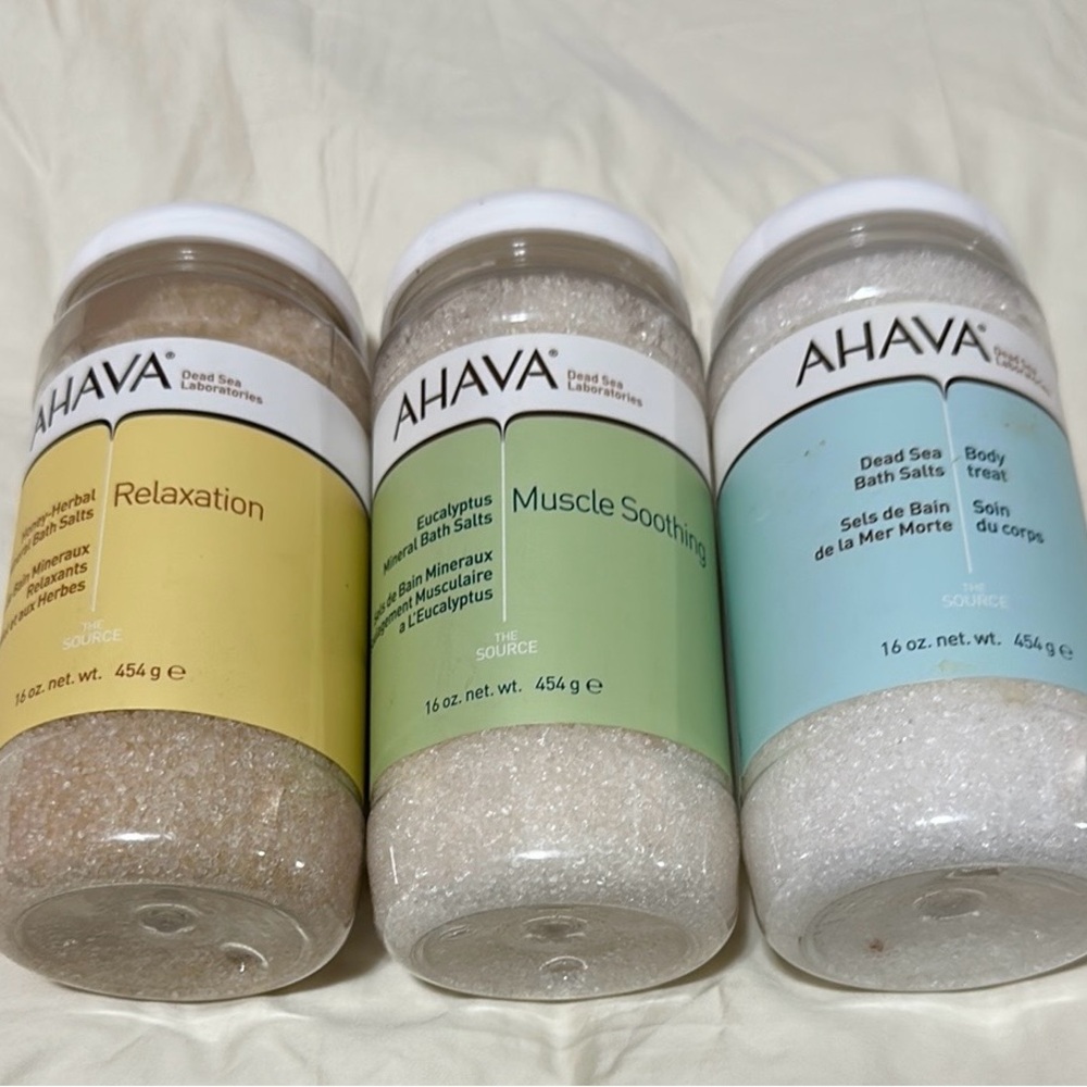 AHAVA Bath  Salt Soak Collection Set of 3